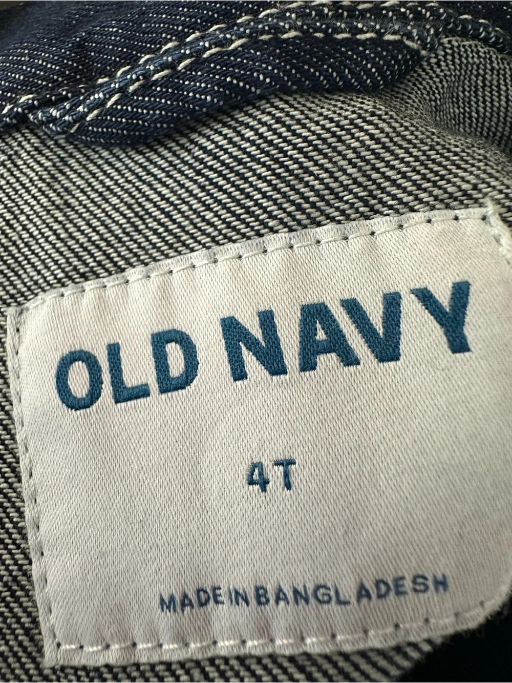 Old Navy Kids Navy Blue Denim Jacket with Button Front